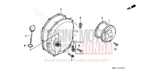 RIGHT CRANKCASE COVER CBR1000FJ de 1988
